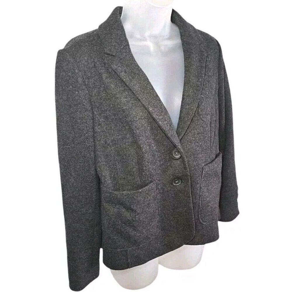 Boden Kate Ponte Charcoal Gray‎ Unlined Blazer Career Work Classic 8 Petite 8P